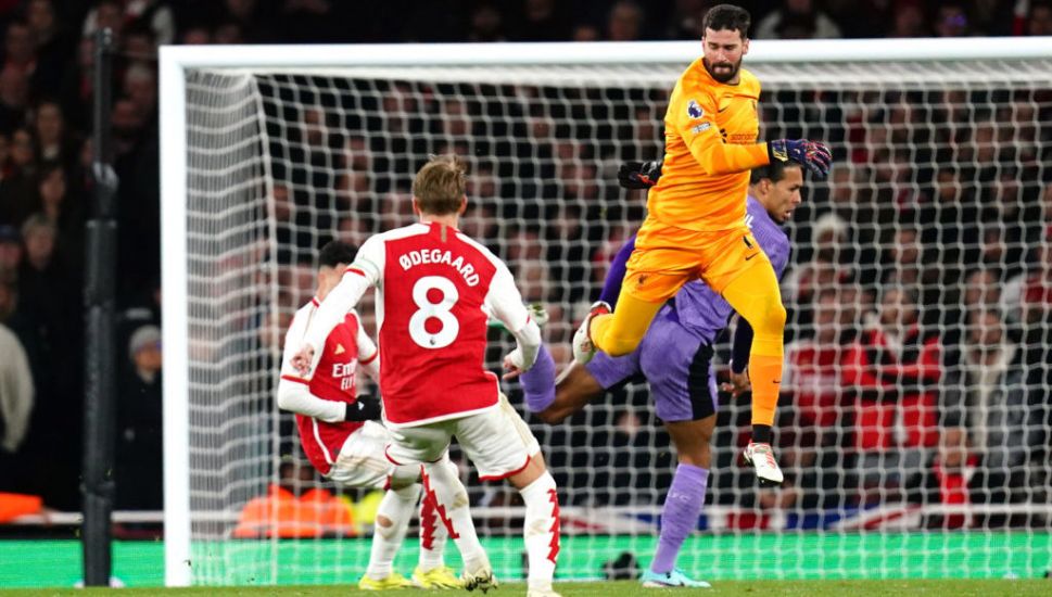 Arsenal Capitalise On Alisson Becker Errors To Cut Liverpool Lead To Two Points