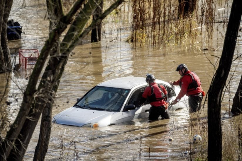 Powerful Storm Knocks Out Power And Floods Roads In California