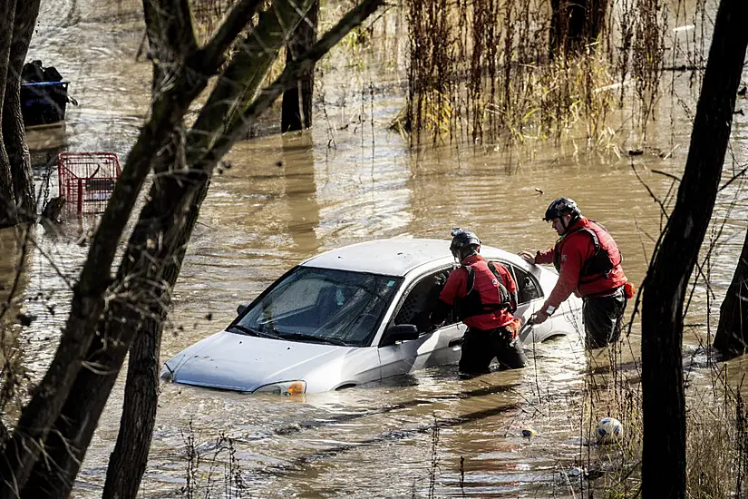 Powerful Storm Knocks Out Power And Floods Roads In California