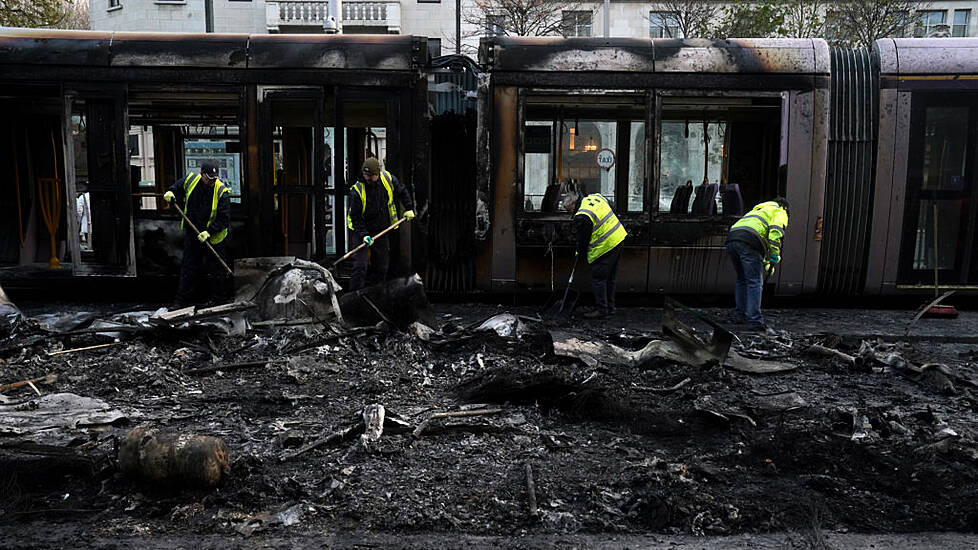 Man (62) Accused Of Setting A Luas On Fire During Dublin Riots Appears In Court