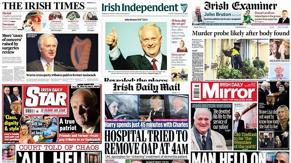 What The Papers Say: Wednesday's Front Pages