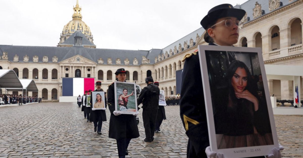 Франция отдава почит на жертвите на нападението на Хамас на 7 октомври в Израел
