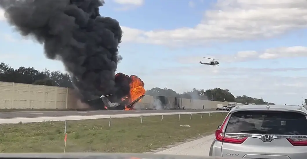 Officials Probe Why Private Jet Crashed Onto Florida Highway And Killed Two