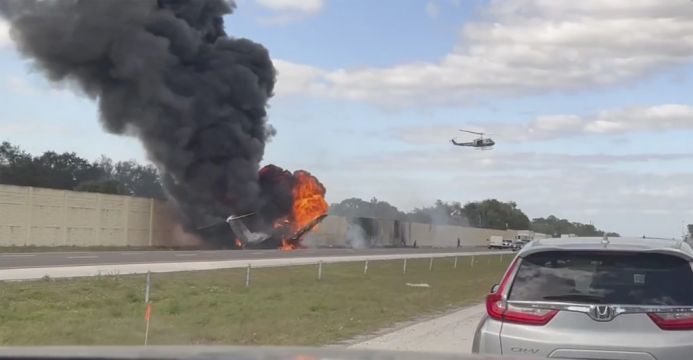 Officials Probe Why Private Jet Crashed Onto Florida Highway And Killed Two