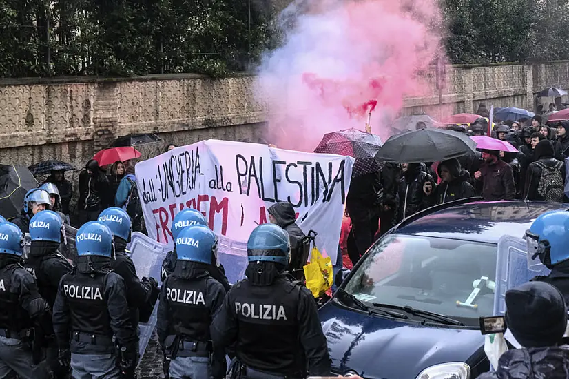 Protesters Oppose Annual Far-Right Event In Hungary