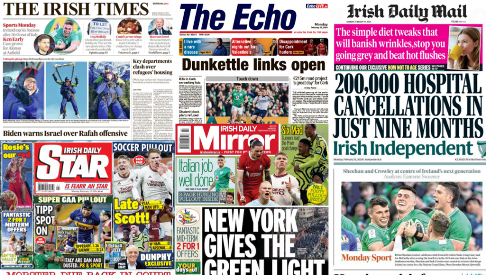 What The Papers Say: Monday's Front Pages