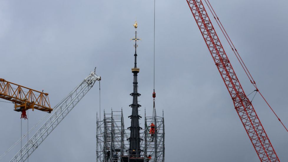 Notre Dame Cathedral’s Spire Revealed As Reconstruction Continues After Fire