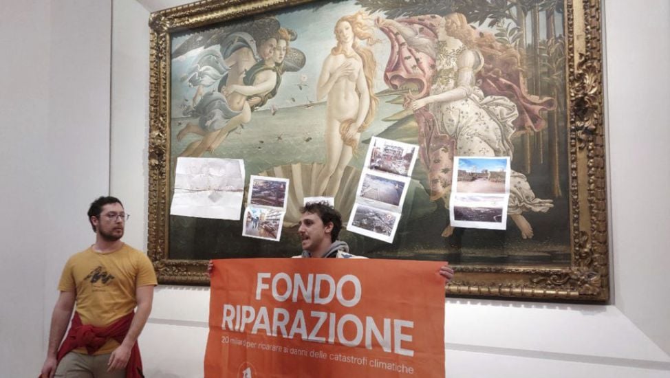 Climate Activists Target Botticelli’s Birth Of Venus In Florence’s Uffizi Gallery