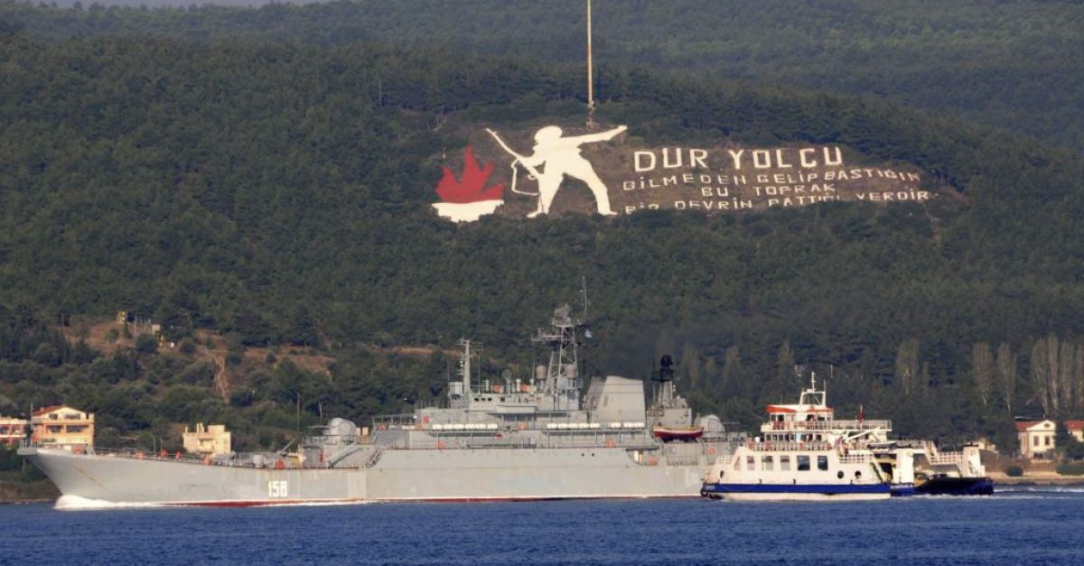 Украинската армия твърди, че е потопила руски десантен кораб в Черно море