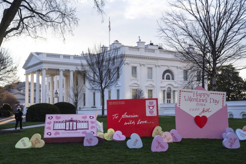 Jill Biden Sends Valentine’s Day Love To Americans With White House Art Display