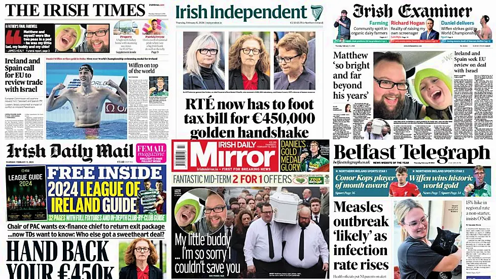 What The Papers Say: Thursday's Front Pages