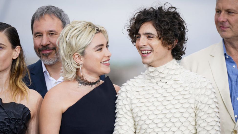Florence Pugh And Timothee Chalamet Join Co-Stars In Dune: Part Two Photocall