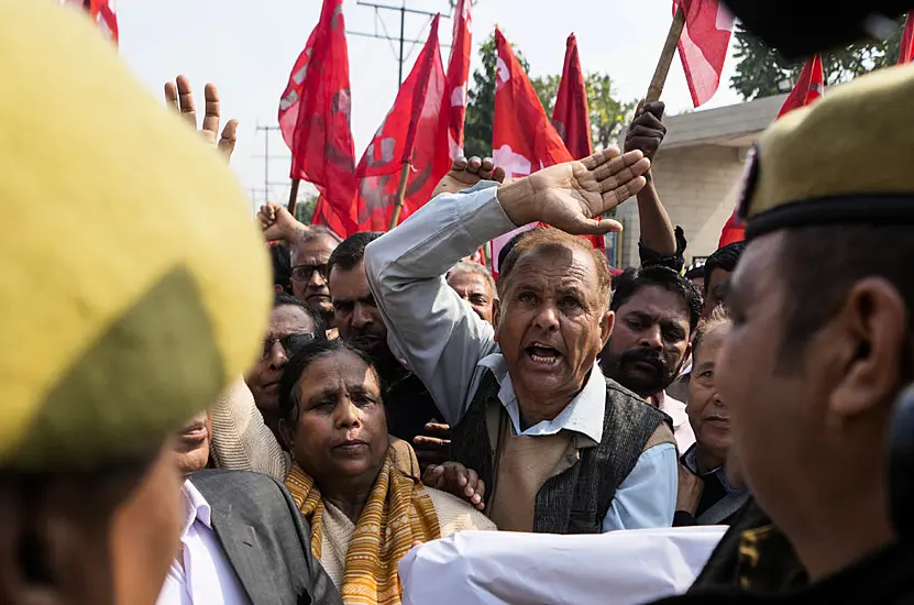 Thousands Of Farmers On The March In Protest Over Minimum Food Prices