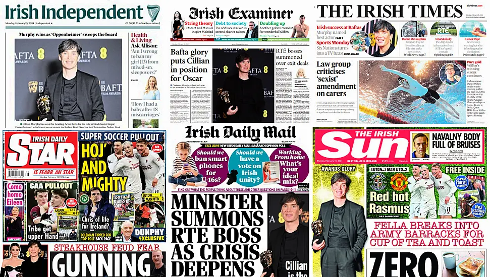 What The Papers Say: Monday's Front Pages