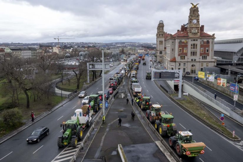 Czech Farmers Take Tractors To Prague In Protest At Eu Agriculture Policies
