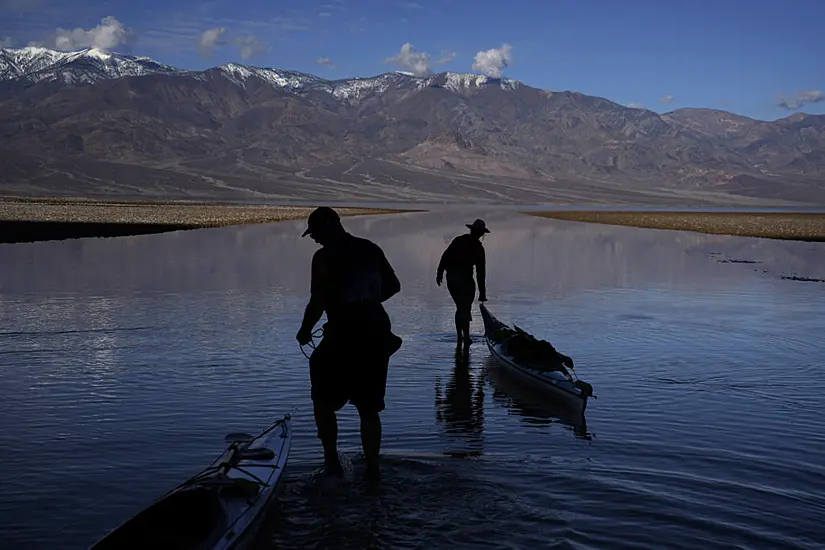 Kayakers Paddle In One Of Earth’s Driest Spots After Rains Replenish Lake