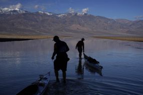Kayakers Paddle In One Of Earth’s Driest Spots After Rains Replenish Lake