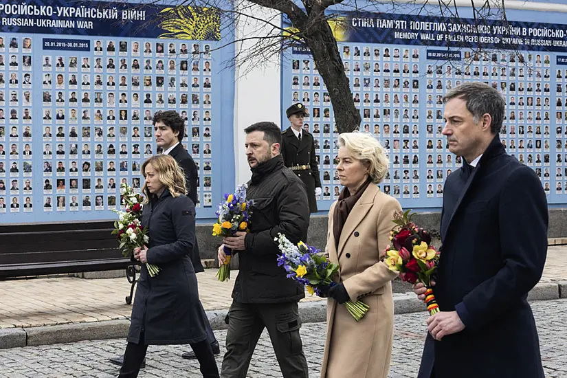 Western Leaders Rally Around Kyiv As Ukraine Marks Invasion Anniversary