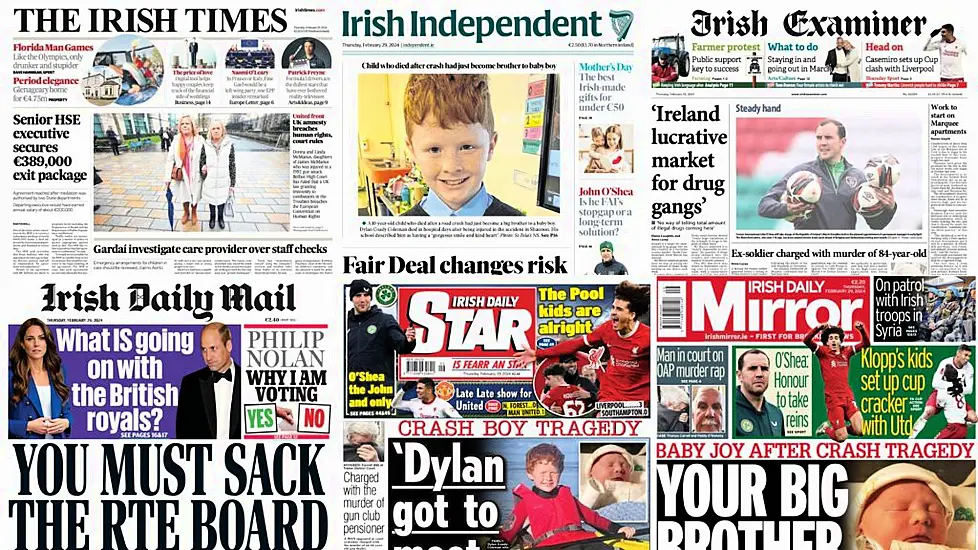 What The Papers Say: Thursday's Front Pages