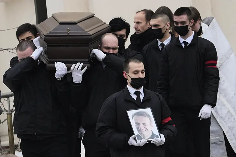 Hundreds Gather In Moscow For Russian Opposition Leader Alexei Navalny’s Funeral