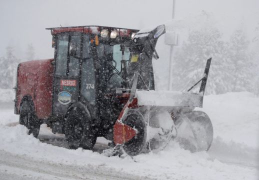 Roads Closed As Powerful Snowstorm Hits California And Nevada