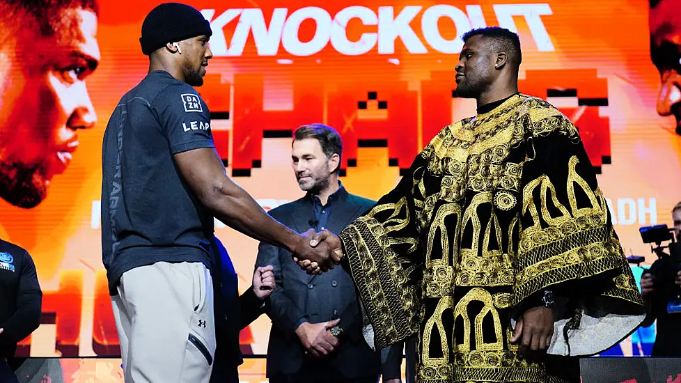 Francis Ngannou Believes Anthony Joshua ‘Looked A Little Nervous’ At Fight Promo