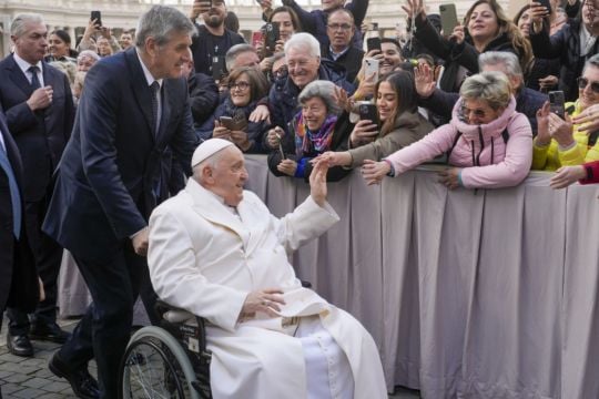 Pope Struggles To Climb Steps Amid Respiratory And Mobility Problems