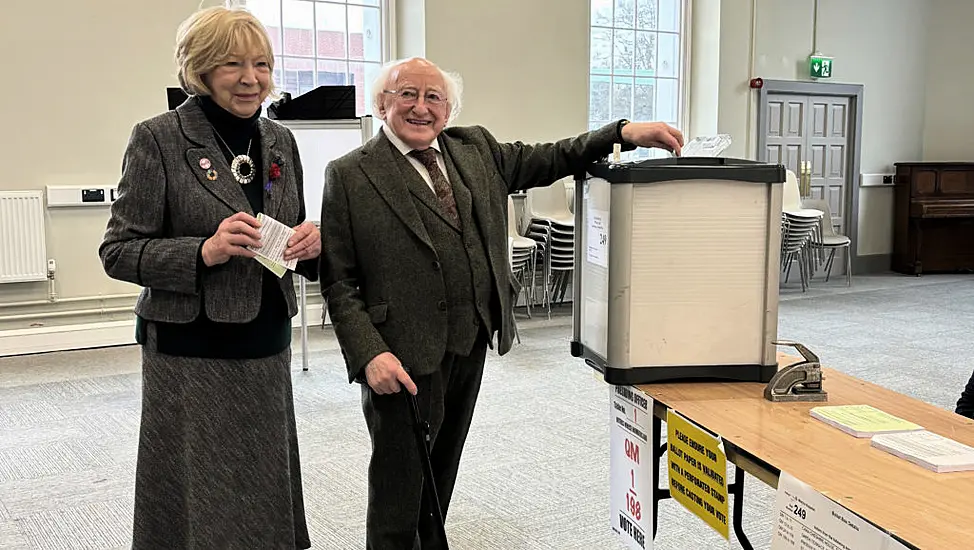 President Michael D Higgins Among Those To Vote In Referendums