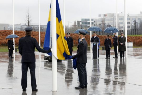 Sweden’s Flag Raised At Nato Headquarters As It Becomes 32Nd Alliance Member