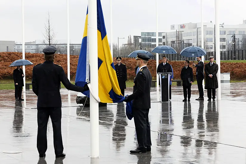 Sweden’s Flag Raised At Nato Headquarters As It Becomes 32Nd Alliance Member