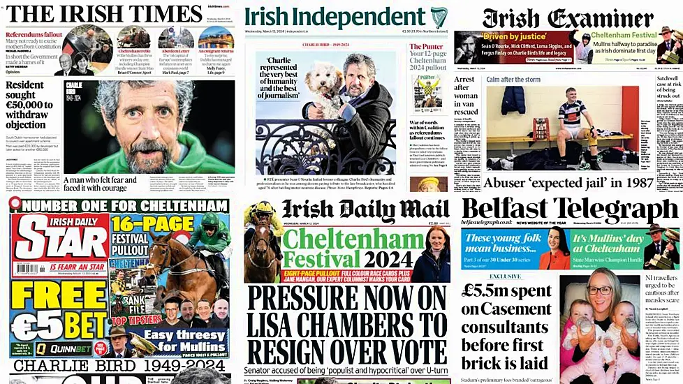 What The Papers Say: Wednesday's Front Pages