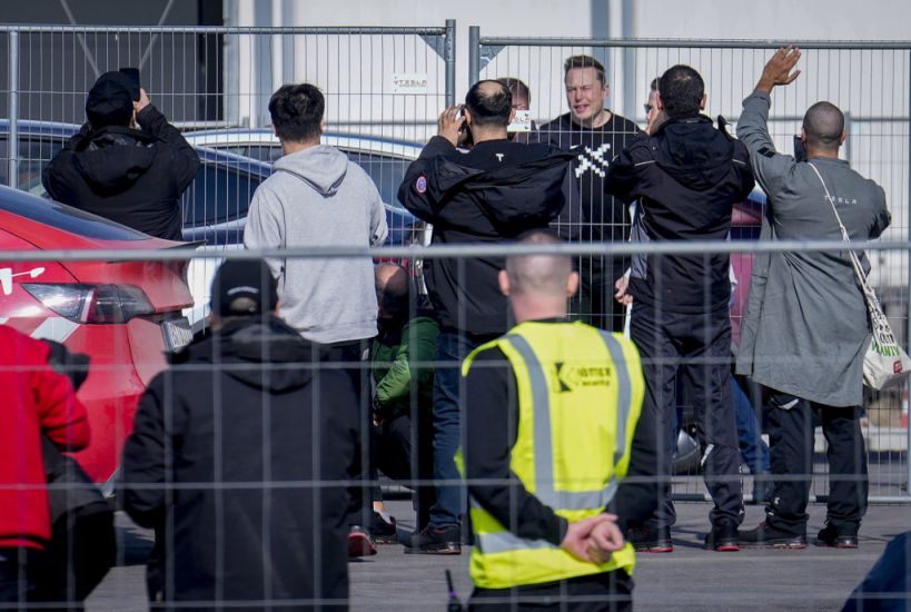 Elon Musk Visits Tesla Plant Near Berlin After Suspected Arson Attack