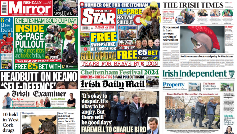 What The Papers Say: Friday's Front Pages