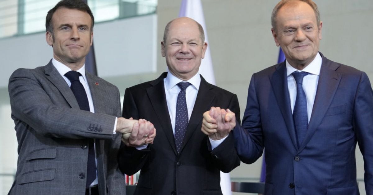 Германия, Франция и Полша обещават повече оръжия за Украйна в знак на единство