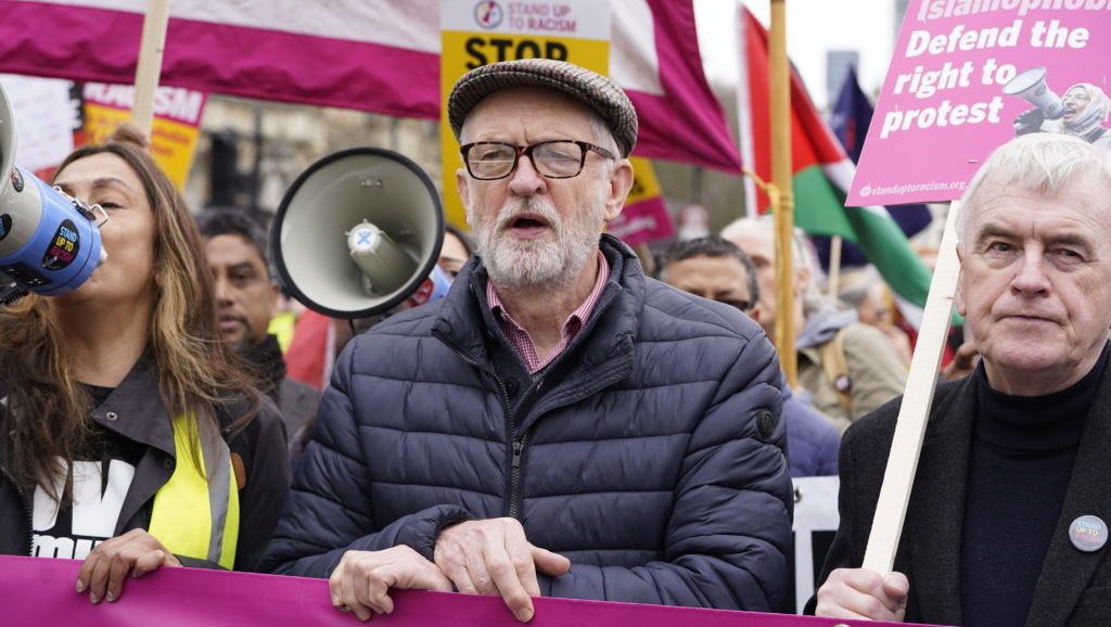 Demonstration held in support of Diane Abbott outside British Home Office