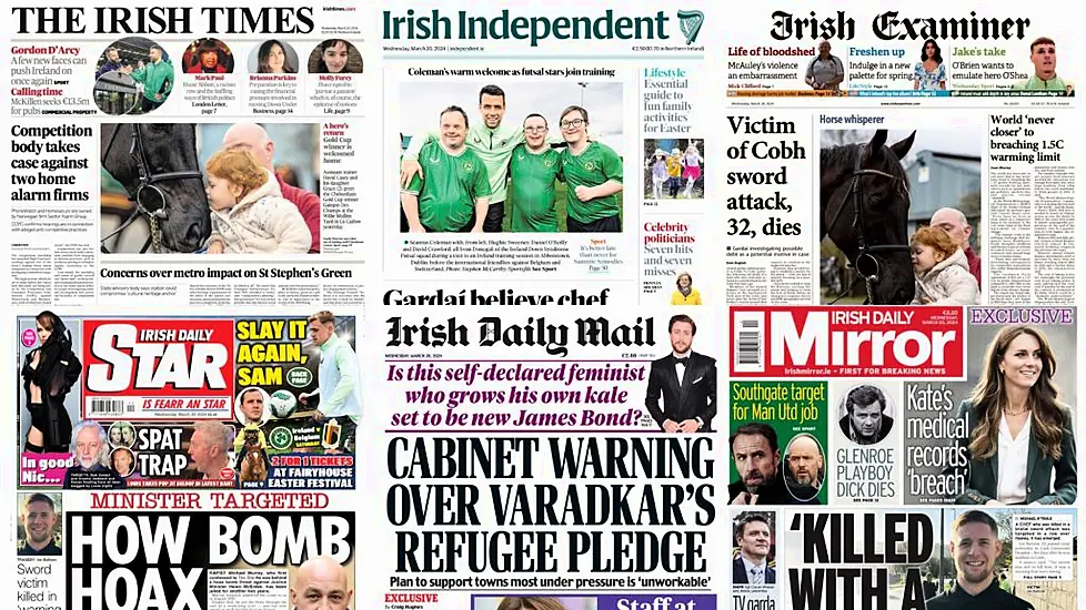 What The Papers Say: Wednesday's Front Pages