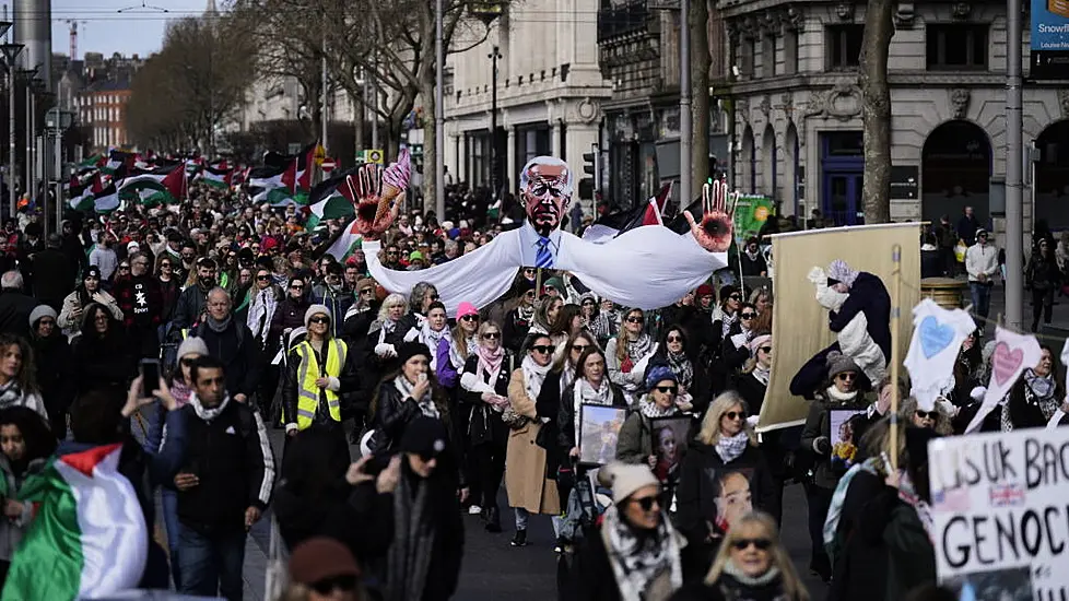 Tens Of Thousands Take Part In March For Palestine In Dublin