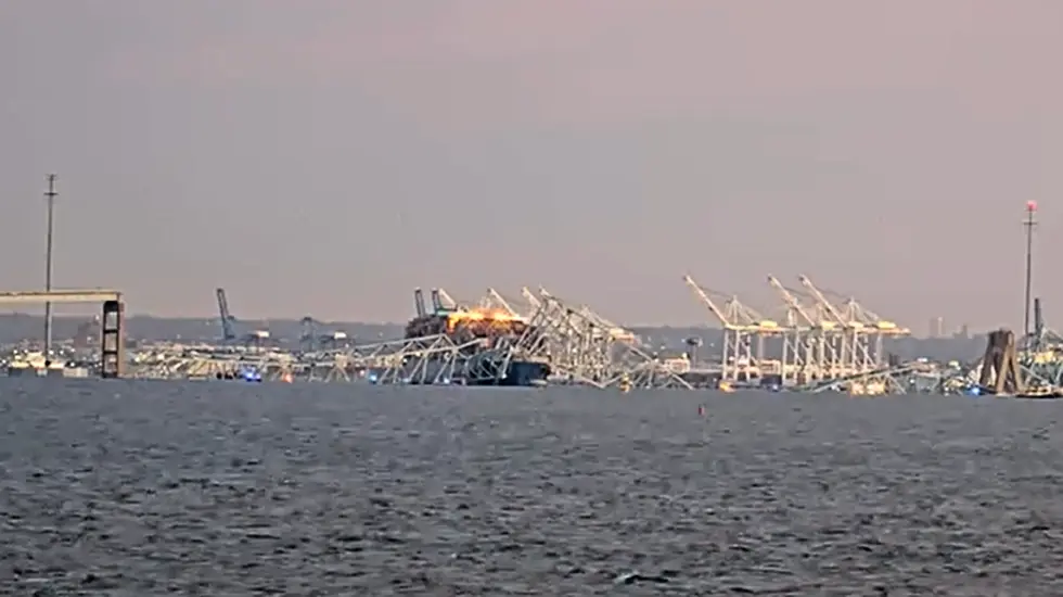 Baltimore Bridge Collapse: Dramatic Footage Captures Moment Ship Hits Structure