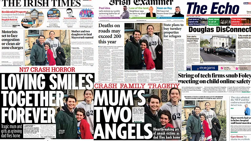 What The Papers Say: Thursday's Front Pages