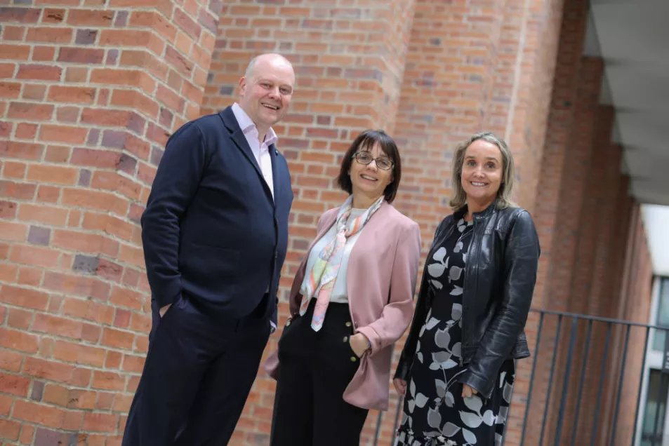 Pictured as ESB announced the introduction of Copilot for Microsoft 365 were Austin Boyle, head of technology at Accenture in Ireland, Mary O'Connor, CIO at ESB, and Anne Sheehan, general manager at Microsoft Ireland