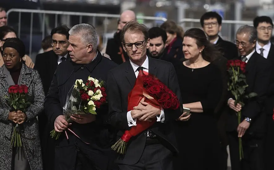 Foreign Diplomats Lay Flowers At Site Of Moscow Concert Hall Attack