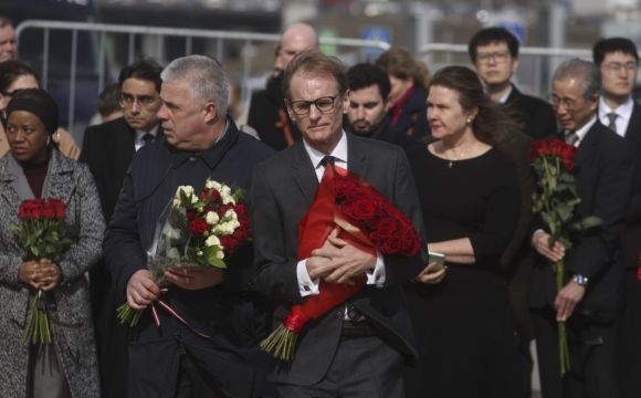 Foreign Diplomats Lay Flowers At Site Of Moscow Concert Hall Attack