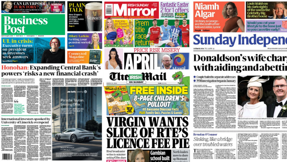 What The Papers Say: Sunday's Front Pages