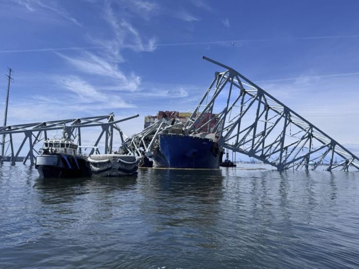 Temporary Shipping Channel Created After Baltimore Bridge Collapse