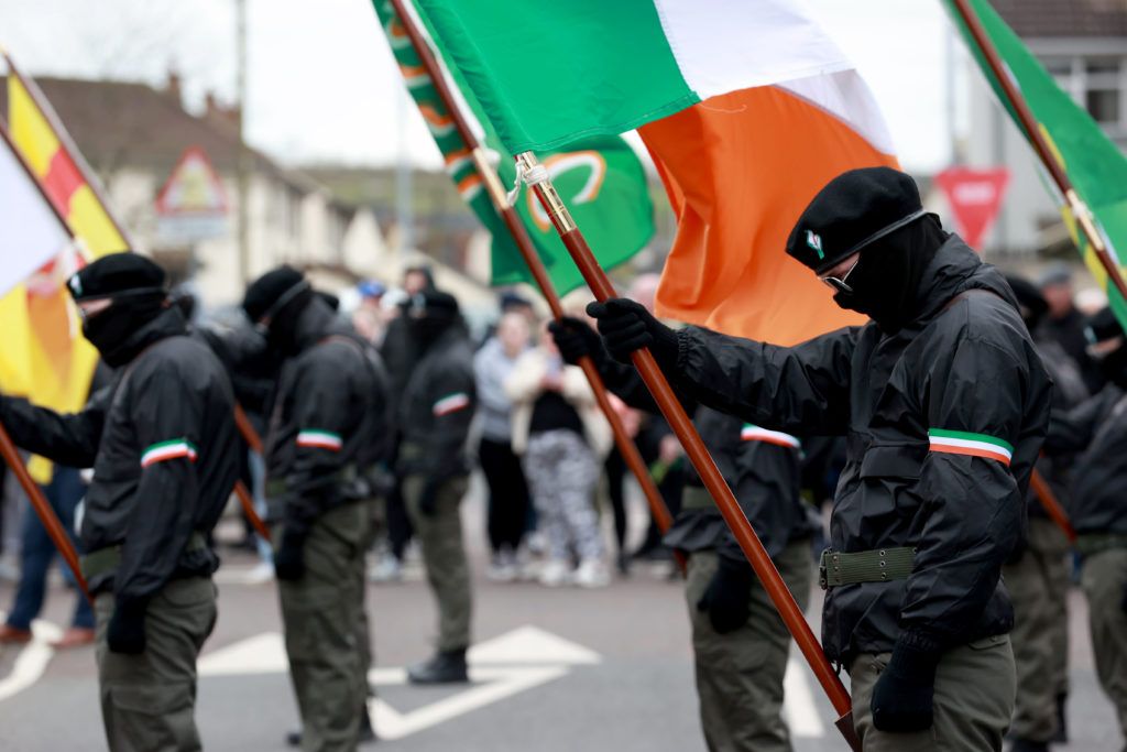 Petrol bombs thrown and van set on fire following dissident Easter Rising parade in Derry