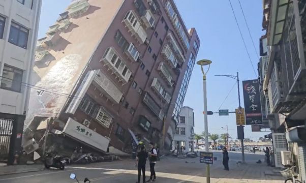 Strong Earthquake Shakes Taiwan And Damages Buildings