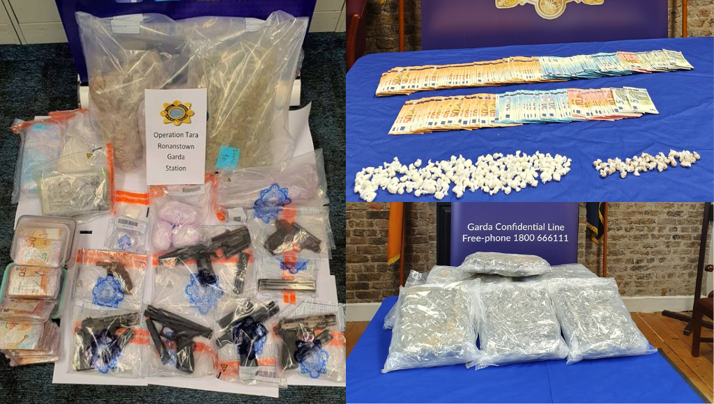 Ten firearms and drugs worth €5m seized in Dublin operations