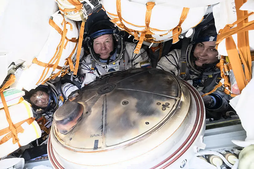 Soyuz Capsule Carrying Three Crew From Space Station Lands Safely In Kazakhstan