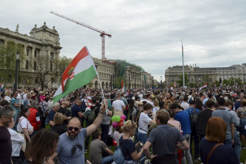 Tens Of Thousands Turn Out To Back Challenger To Hungary’s Orban
