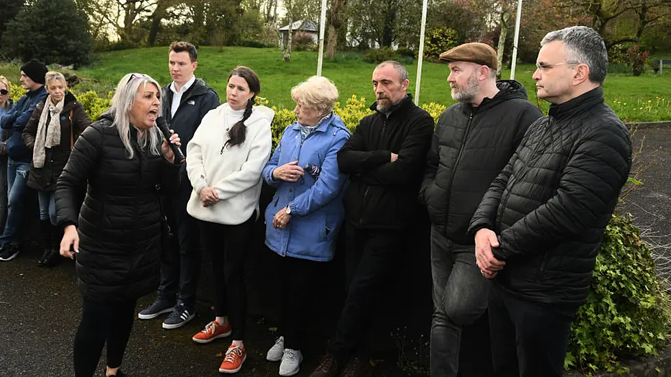 Protest Outside Mayo Hotel Over Plans To House Refugees